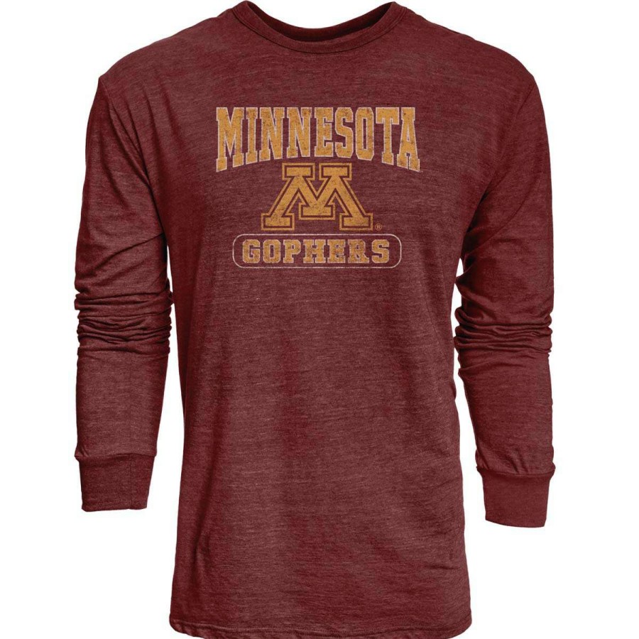 Fan Shop * | Blue 84 Minnesota Golden Gophers Quickslant Long Sleeve Shirt Maroon