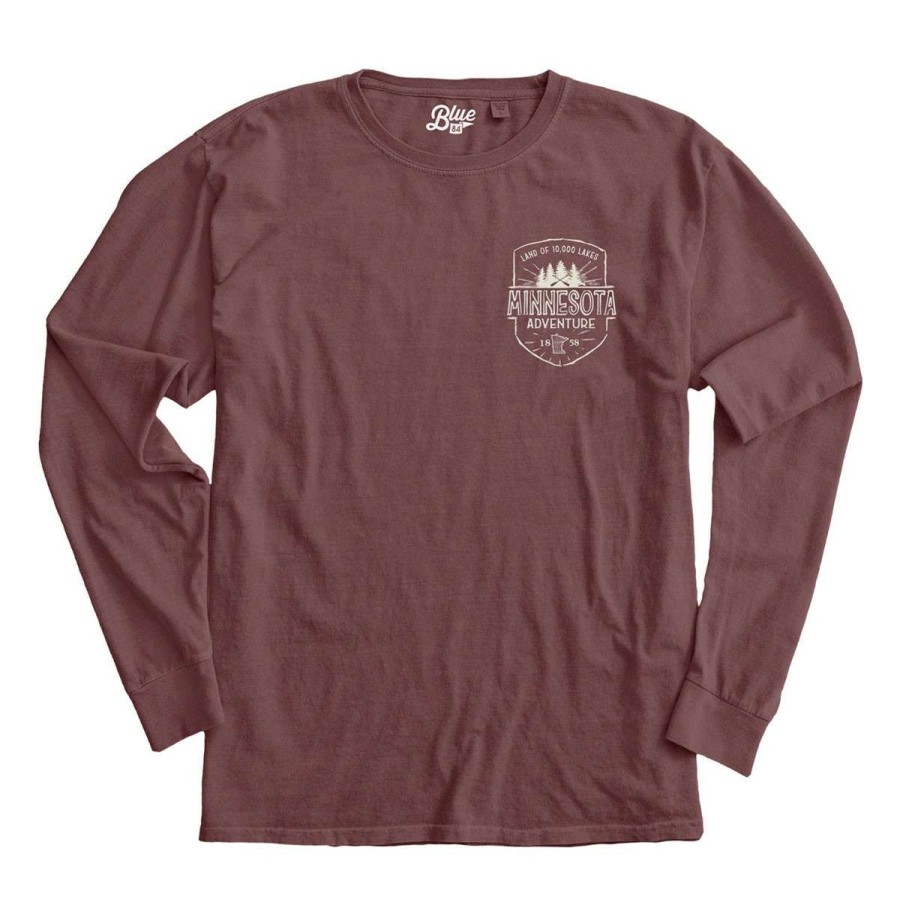 Clothing * | Blue 84 Minnesota Adventure Heatscape Long Sleeve T-Shirt Maroon