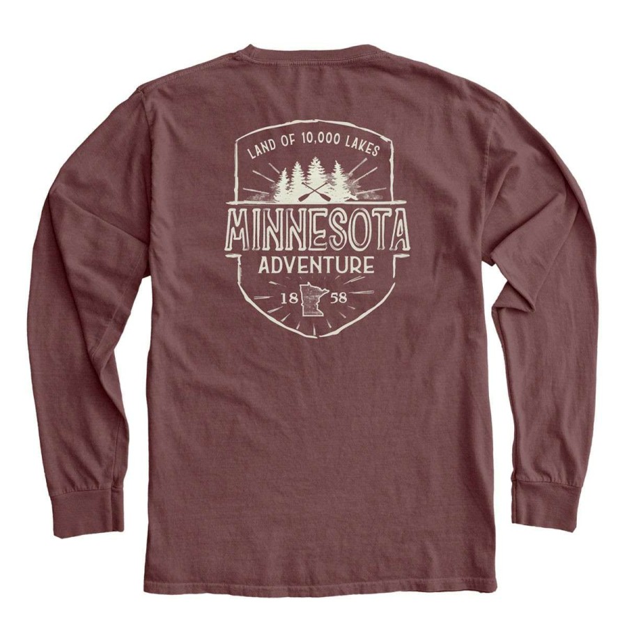 Clothing * | Blue 84 Minnesota Adventure Heatscape Long Sleeve T-Shirt Maroon