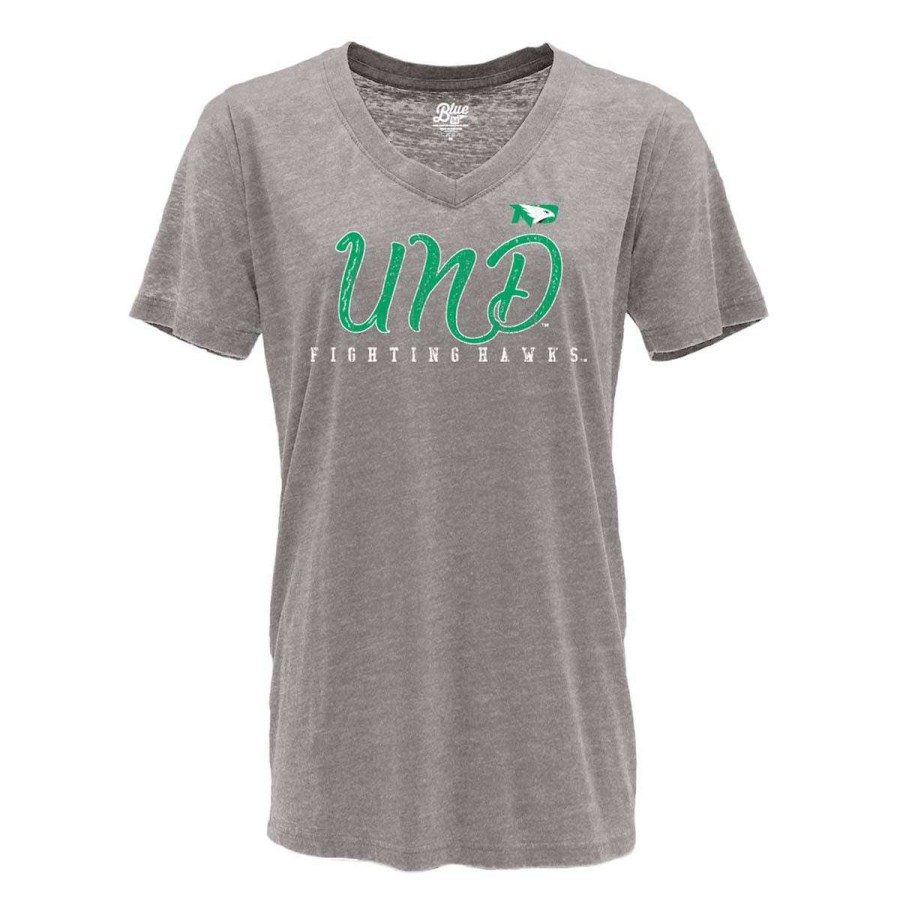 Fan Shop * | Blue 84 Women'S North Dakota Fighting Hawks Flipbash T-Shirt