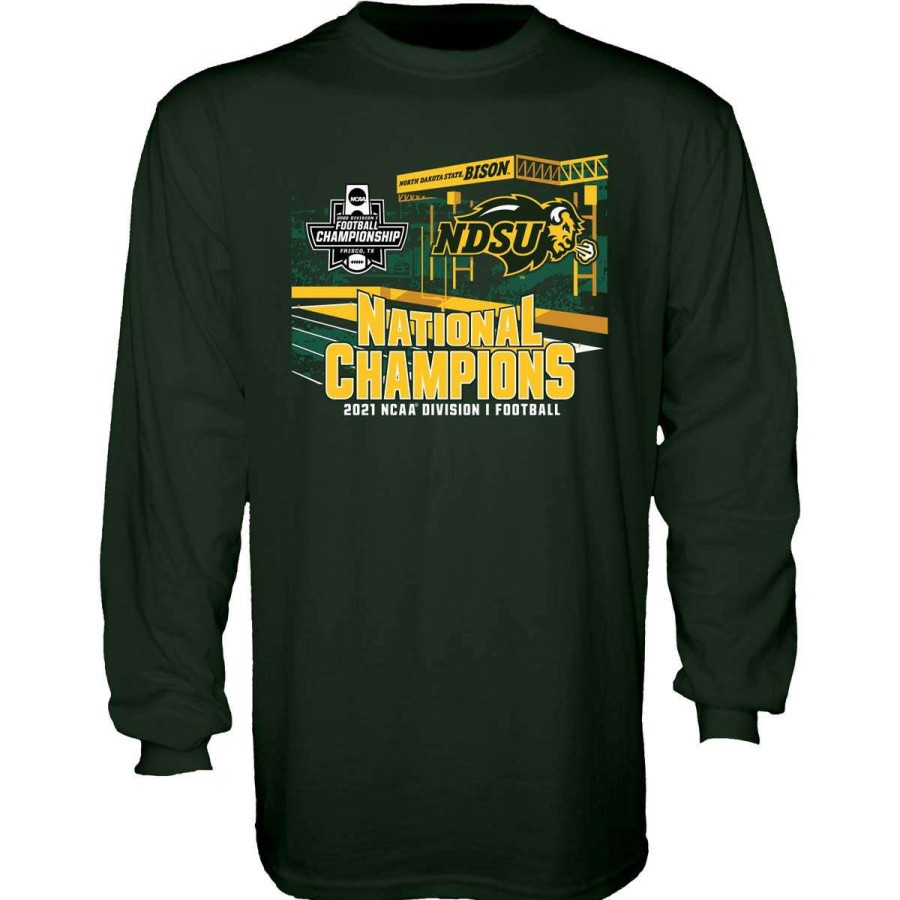 Fan Shop * | Blue 84 North Dakota State Bison 2021 National Champion Stage Long Sleeve Shirt Forest