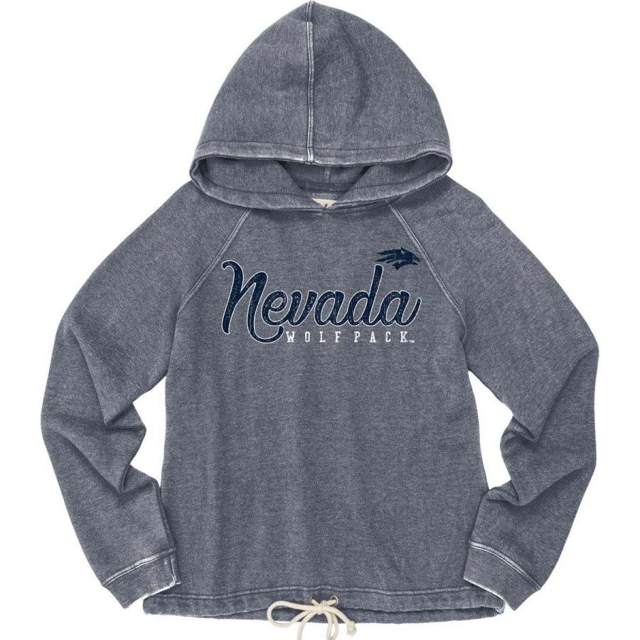 Fan Shop * | Blue 84 Women'S Nevada Wolf Pack Flipbash Hoodie Navy