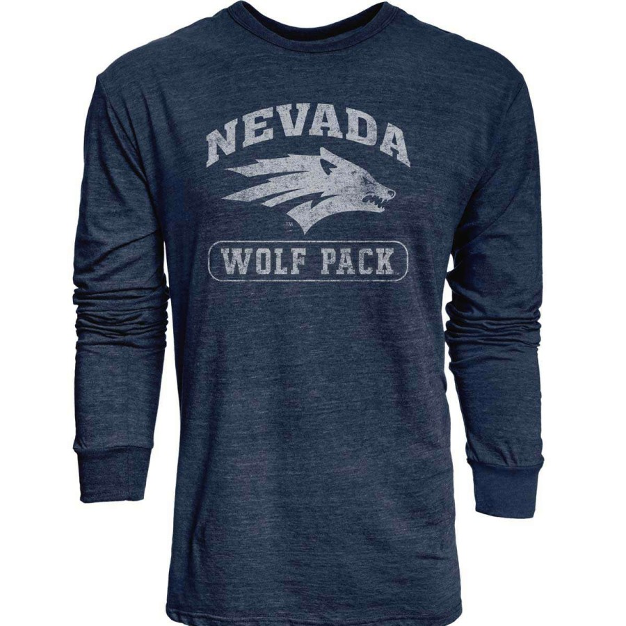 Fan Shop * | Blue 84 Nevada Wolf Pack Quickslant Long Sleeve Shirt Navy