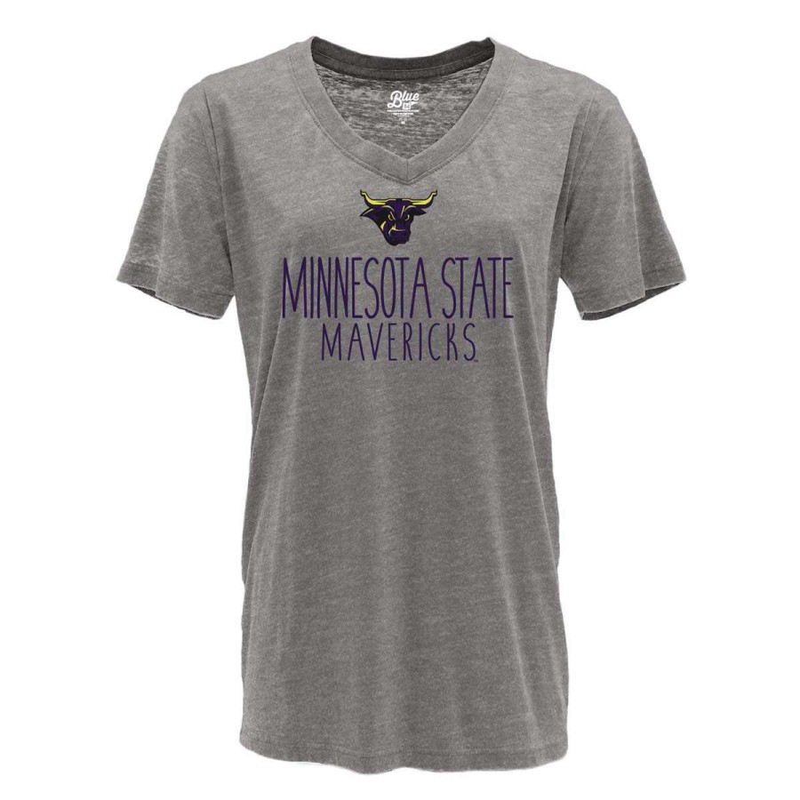 Fan Shop * | Blue 84 Women'S Minnesota State Mavericks Whammy T-Shirt Grey