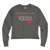 Fan Shop * | Blue 84 Women'S Nebraska Cornhuskers Lotzo Long Sleeve Crop Top Black