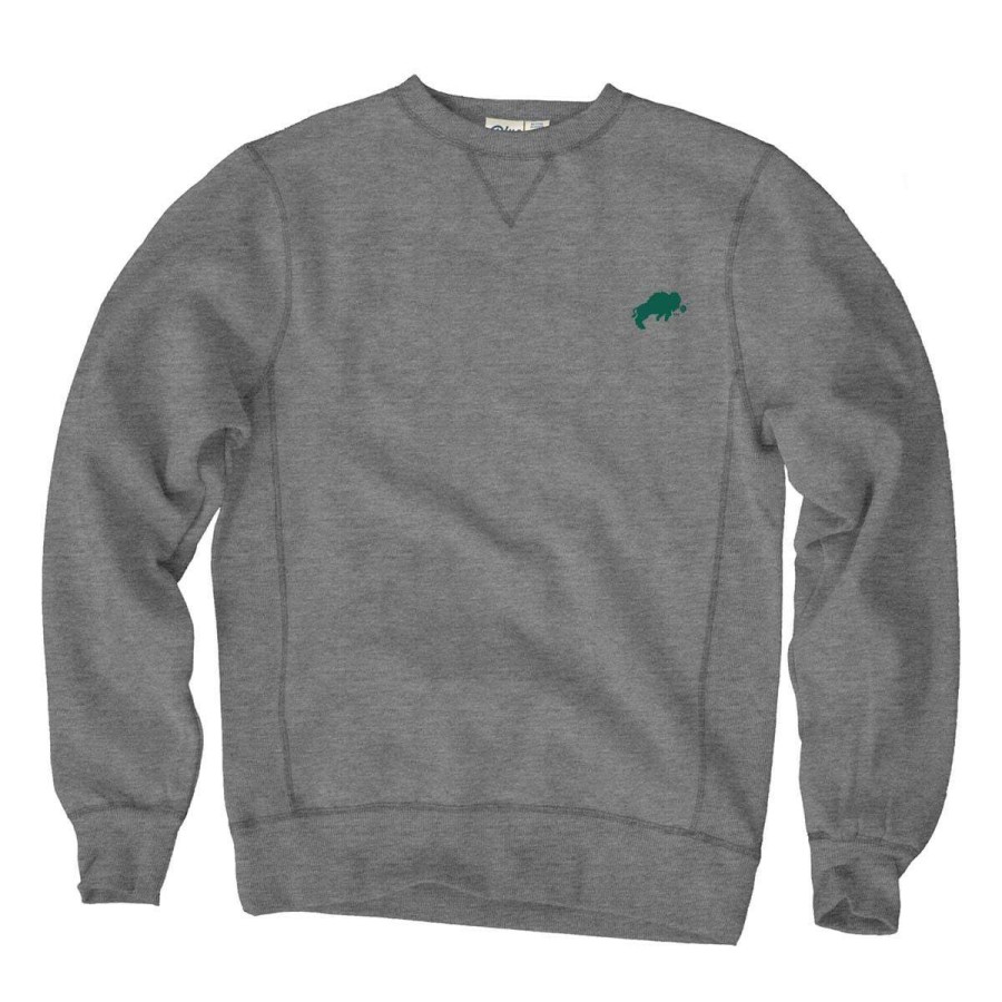 Fan Shop * | Blue 84 North Dakota State Bison Mini Mascot Crewneck Sweatshirt Gunmetal