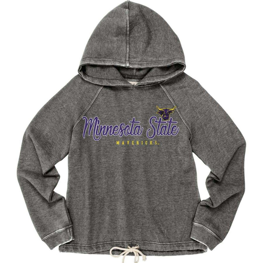 Fan Shop * | Blue 84 Women'S Minnesota State Mavericks Flipbash Hoodie Charcoal