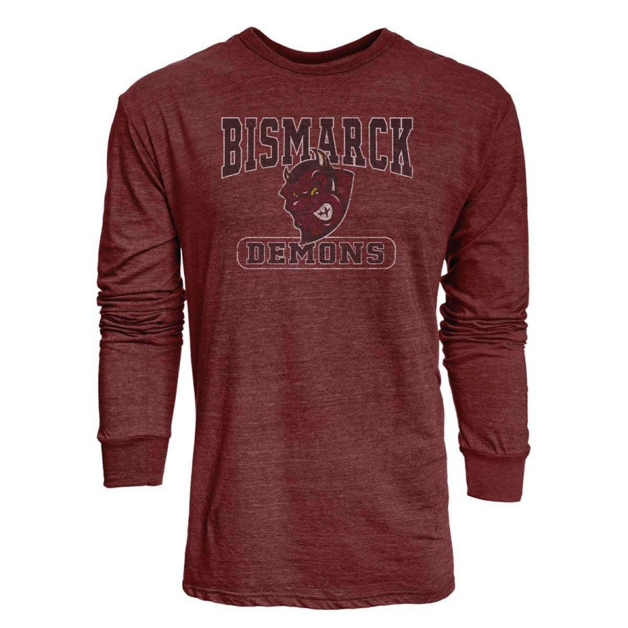 Fan Shop * | Blue 84 Bismarck Demons Quick Slant Long Sleeve Shirt Maroon