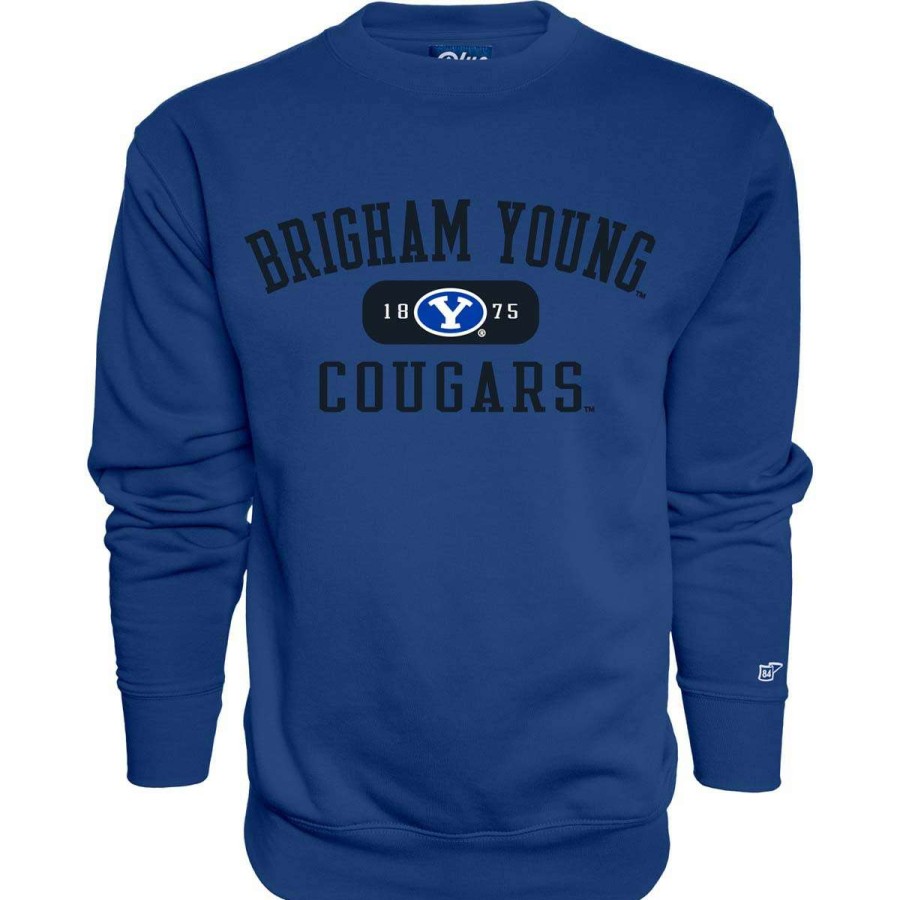 Fan Shop * | Blue 84 Byu Cougars Tool Belt Crewneck Sweatshirt Royal