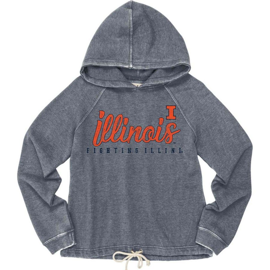 Fan Shop * | Blue 84 Women'S Illinois Fighting Illini Flipbash Hoodie Navy