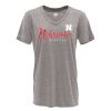 Fan Shop * | Blue 84 Women'S Nebraska Cornhuskers Flipbash T-Shirt Grey