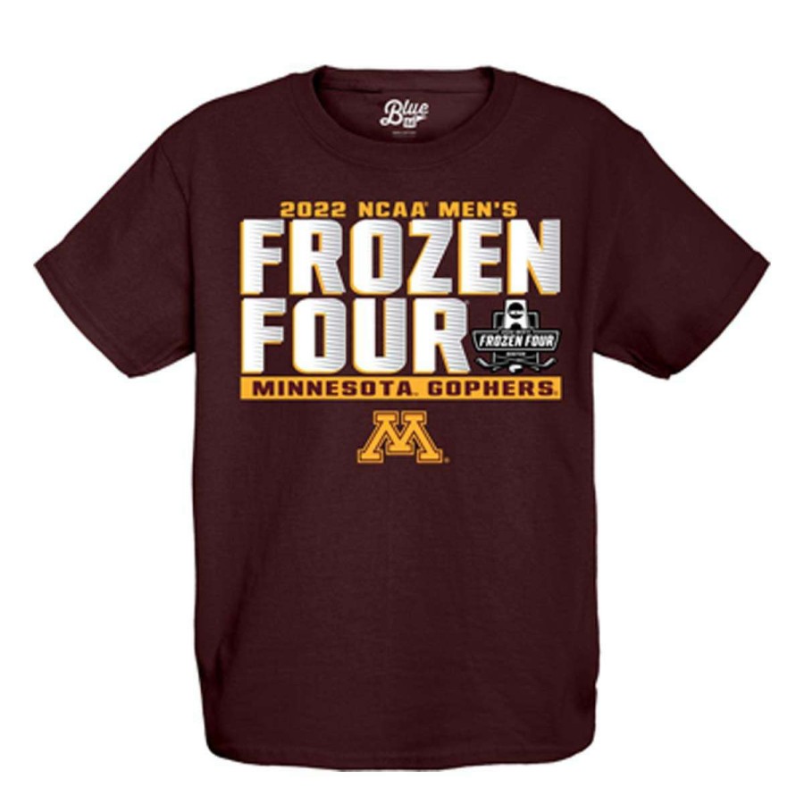 Fan Shop * | Blue 84 Kids' Minnesota Golden Gophers Frozen Four 2022 Cold Blood T-Shirt Maroon