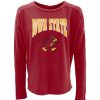 Fan Shop * | Blue 84 Women'S Iowa State Cyclones Faceoff Long Sleeve Shirt Cardinal