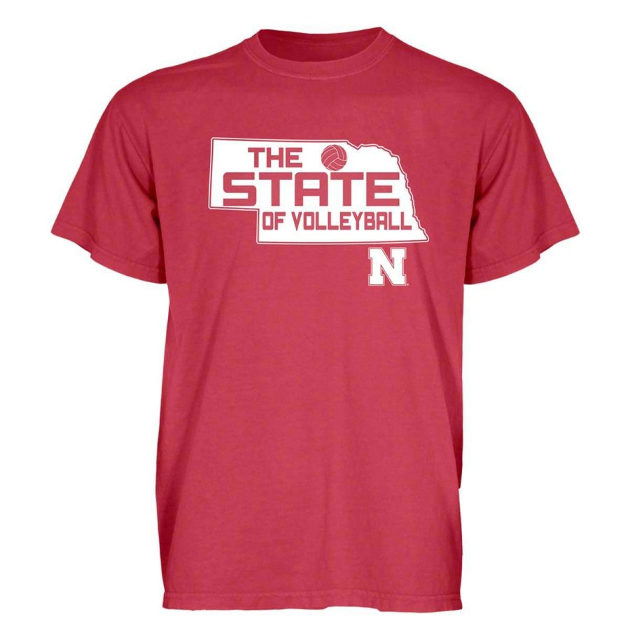 Fan Shop * | Blue 84 Nebraska Cornhuskers Candid Volleyball T-Shirt Red