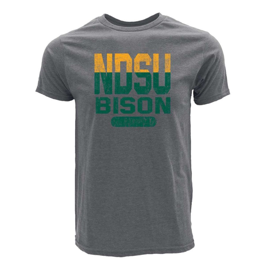 Fan Shop * | Blue 84 North Dakota State Bison Aqua T-Shirt Heather Grey