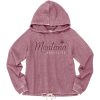 Fan Shop * | Blue 84 Women'S Montana Grizzlies Flipbash Hoodie Cranberry