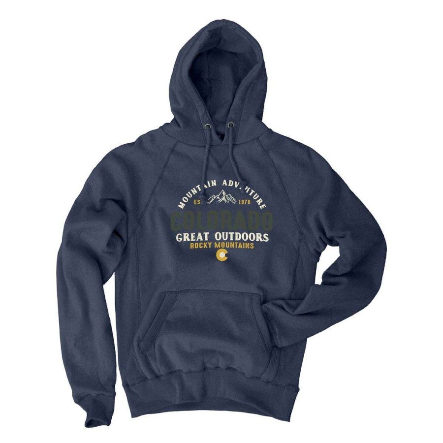 Clothing * | Men'S Blue 84 Colorado Mountain Adventure Hoodie Navy