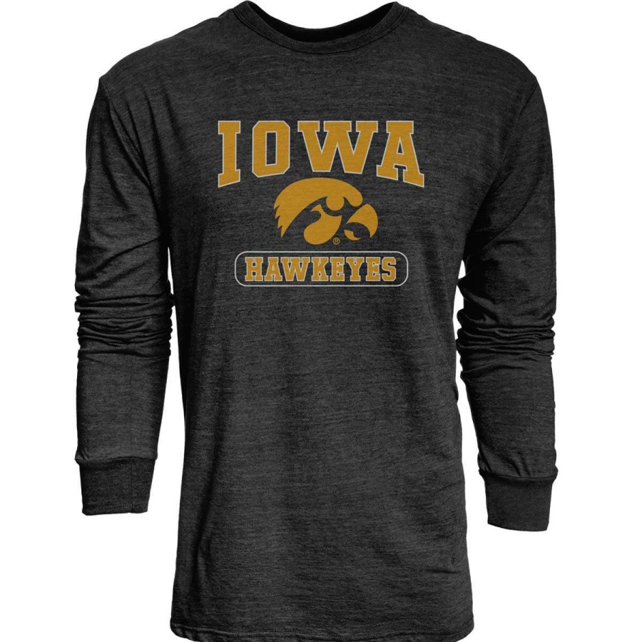 Fan Shop * | Blue 84 Iowa Hawkeyes Quick Slant Long Sleeve Shirt Black