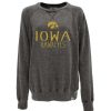 Fan Shop * | Blue 84 Women'S Iowa Hawkeyes Whammy Crewneck Sweatshirt Grey