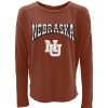 Fan Shop * | Blue 84 Women'S Nebraska Cornhuskers Faceoff Long Sleeve Shirt Red