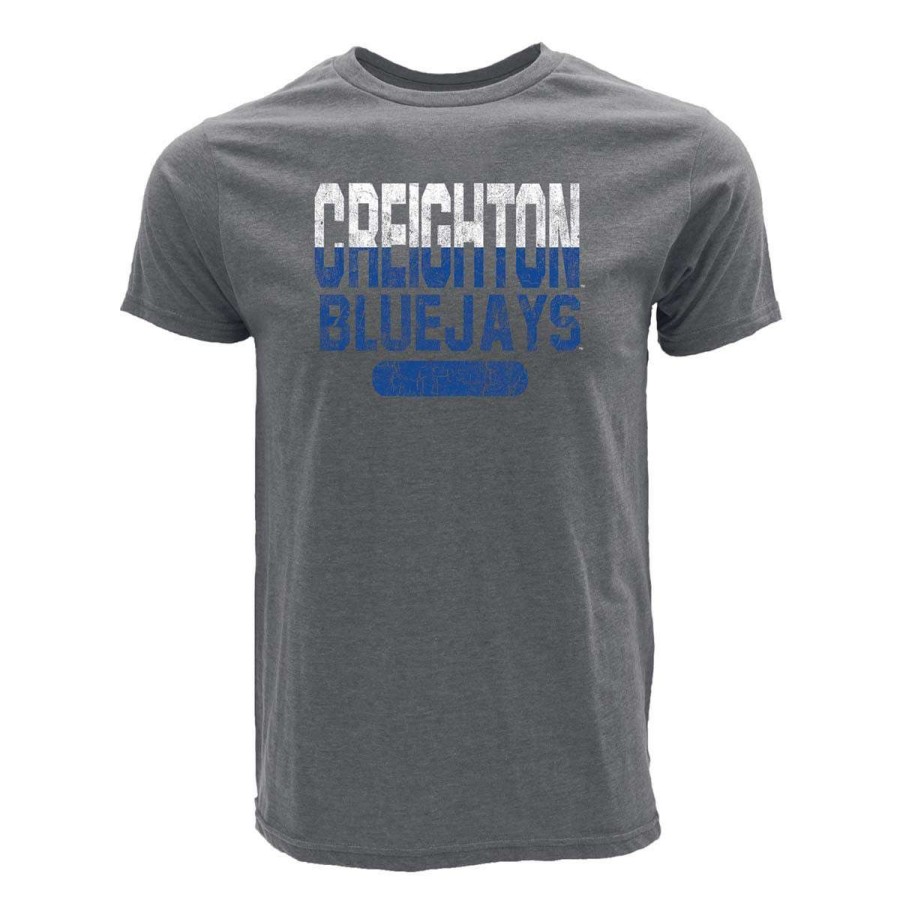 Fan Shop * | Blue 84 Creighton Bluejays Aqua T-Shirt Heather Grey