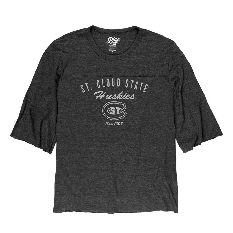 Fan Shop * | Blue 84 Women'S St. Cloud State Huskies Calm Cool T-Shirt Black