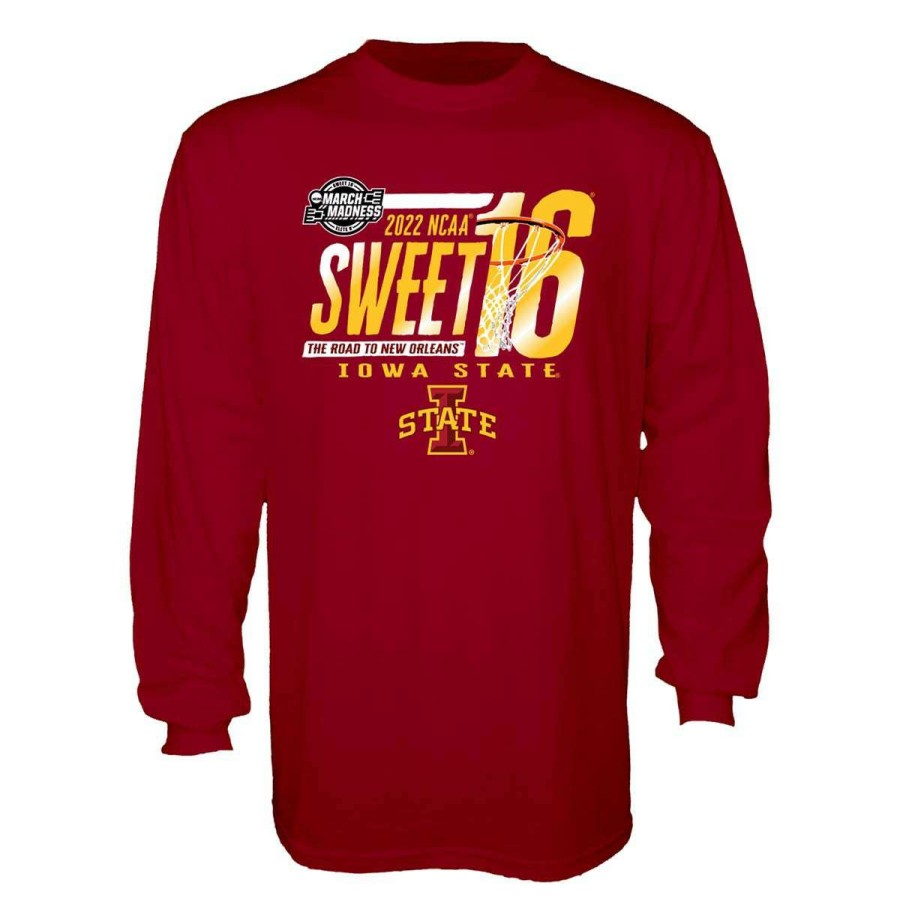 Fan Shop * | Blue 84 Iowa State Cyclones 2022 Sweet 16 Dried Spice Long Sleeve Shirt Cardinal