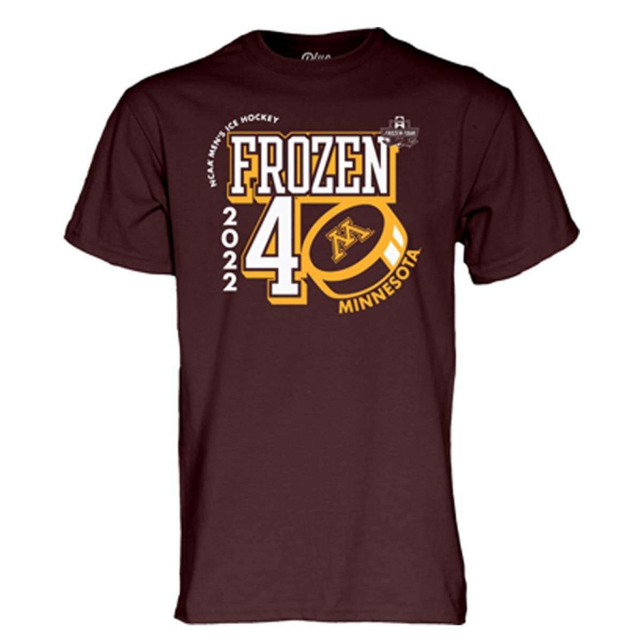 Fan Shop * | Blue 84 Minnesota Golden Gophers Frozen Four 2022 Hockey Puck T-Shirt Maroon