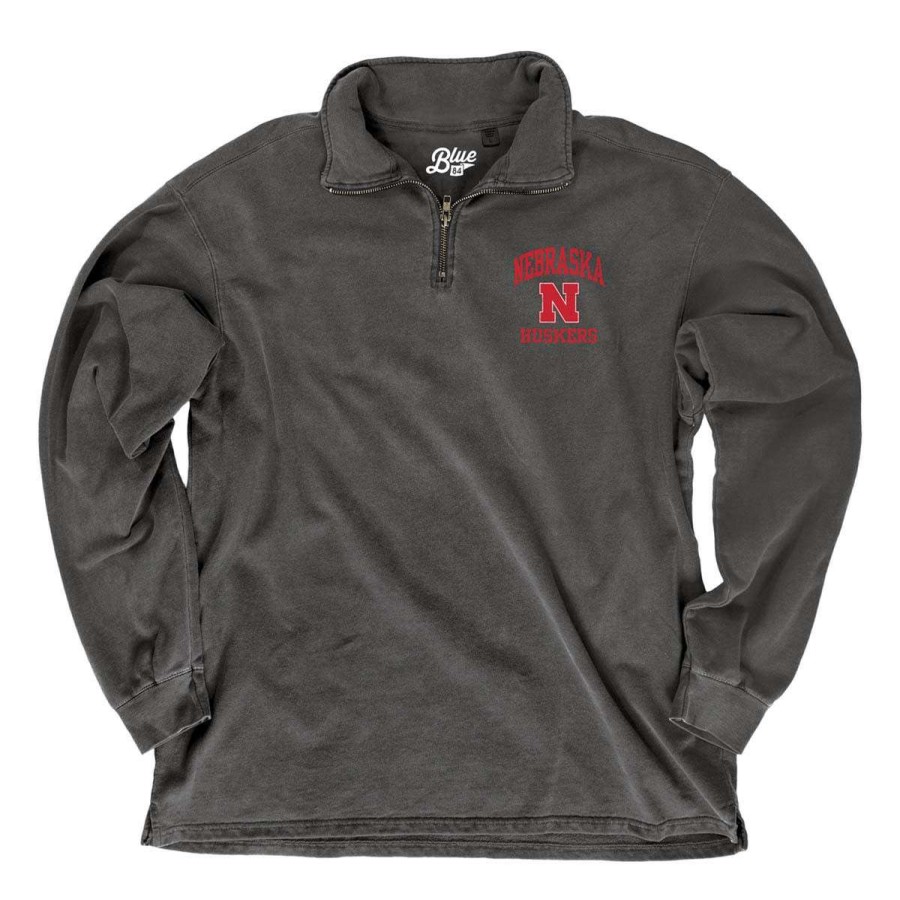 Fan Shop * | Blue 84 Women'S Nebraska Cornhuskers Glance 1/4 Zip Top