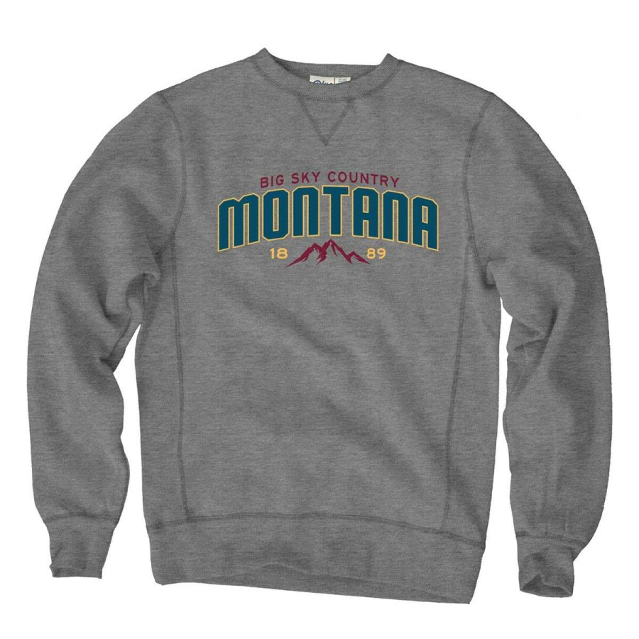 Clothing * | Blue 84 Montana Big Sky Country Crewneck Gunmetal