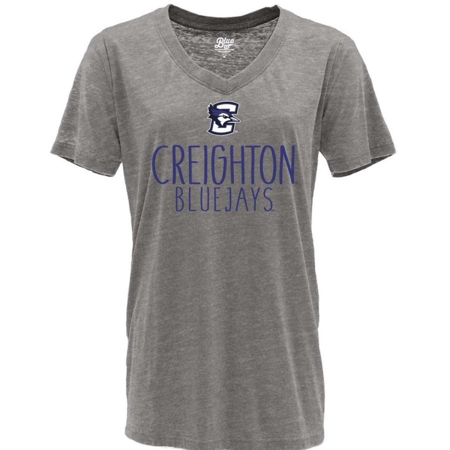 Fan Shop * | Blue 84 Women'S Creighton Bluejays Whammy T-Shirt Light Grey