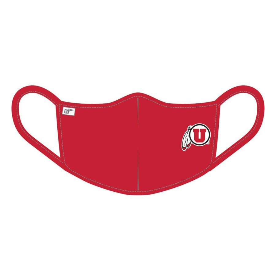 Fan Shop * | Blue 84 Utah Utes Team Mascot Face Mask Red