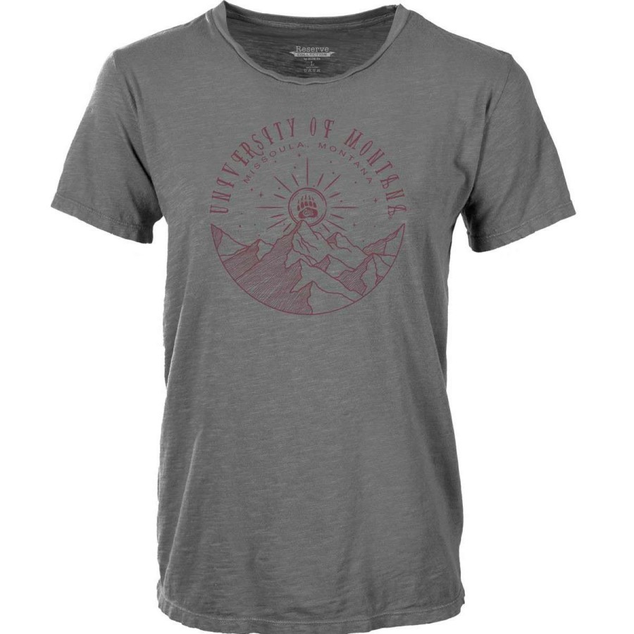 Fan Shop * | Blue 84 Women'S Montana Grizzlies Franny T-Shirt Grey Heather