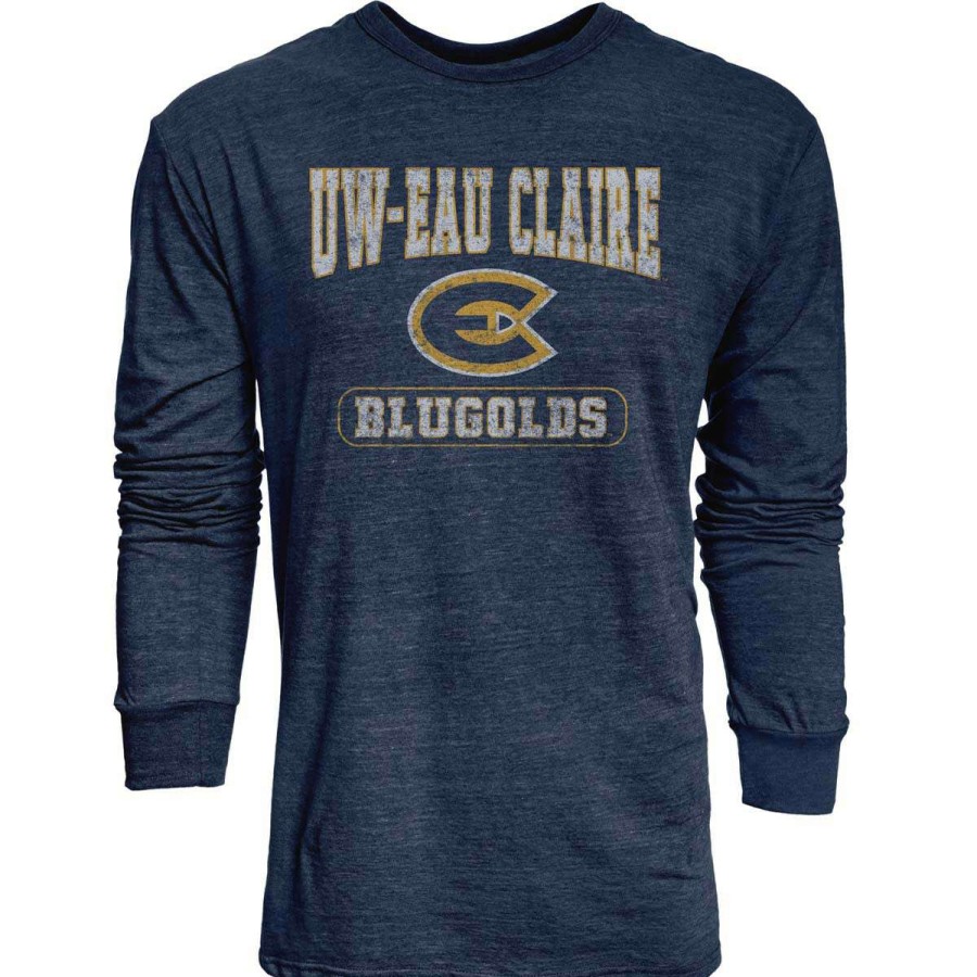 Fan Shop * | Blue 84 Uw-Eau Claire Blugolds Quickslant Long Sleeve Shirt Navy