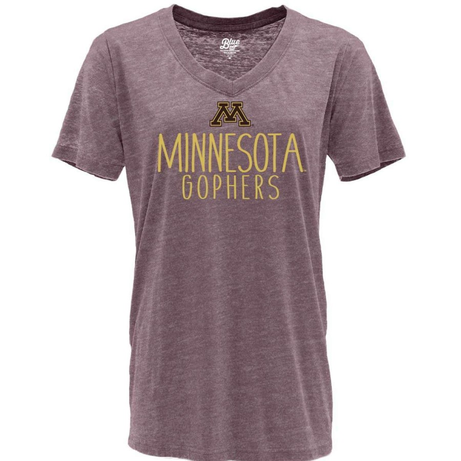 Fan Shop * | Blue 84 Women'S Minnesota Golden Gophers Whammy T-Shirt Cranberry