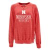 Fan Shop * | Blue 84 Women'S Nebraska Cornhuskers Whammy Crewneck Sweatshirt Red