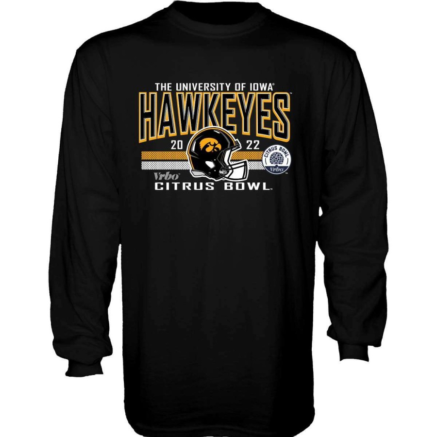 Fan Shop * | Blue 84 Iowa Hawkeyes 2022 Citrus Bowl Helmet Long Sleeve Shirt Black