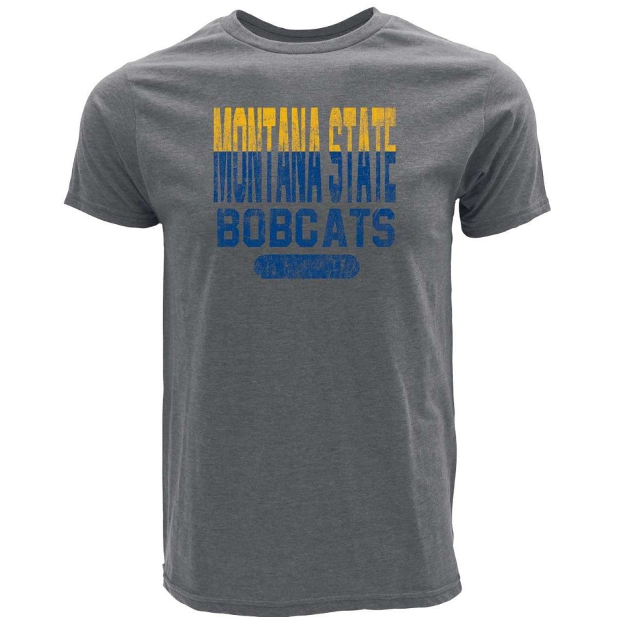 Fan Shop * | Blue 84 Montana State Bobcats Aqua T-Shirt Heather Grey