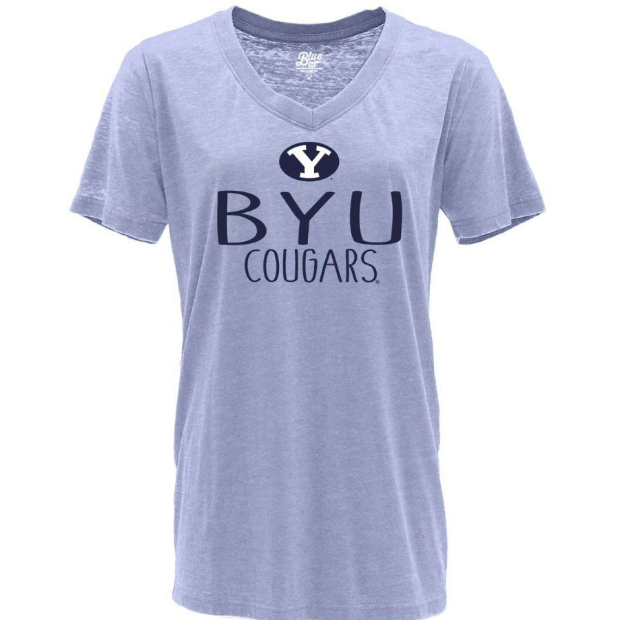 Fan Shop * | Blue 84 Women'S Byu Cougars Whammy T-Shirt Light Blue