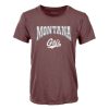 Fan Shop * | Blue 84 Women'S Montana Grizzlies Stumbled T-Shirt Maroon