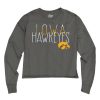 Fan Shop * | Blue 84 Women'S Iowa Hawkeyes Lotzo Long Sleeve Crop Top Black