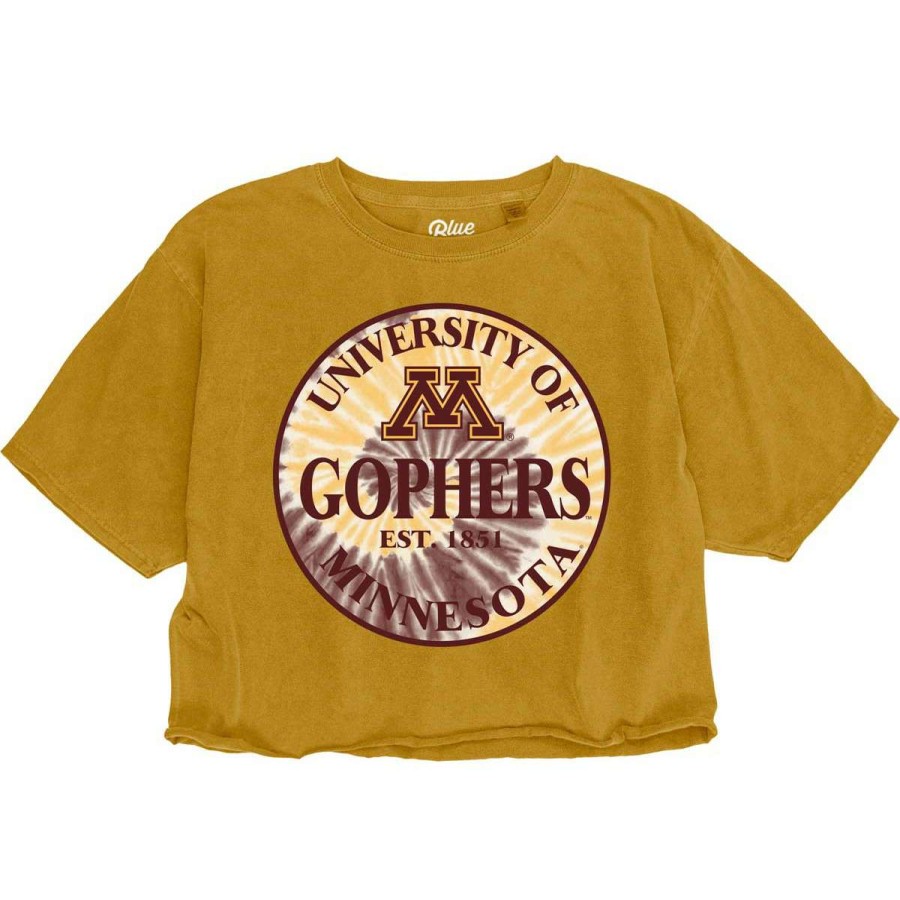 Fan Shop * | Blue 84 Women'S Minnesota En Gophers Halogen Crop Top Gold