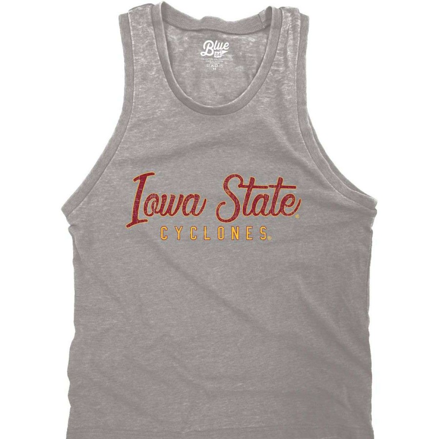 Fan Shop * | Blue 84 Women'S Iowa State Cyclones Flipbash Tank Light Grey